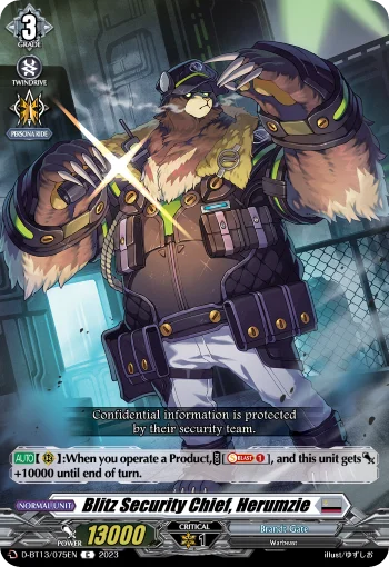 Blitz Security Chief, Herumzie