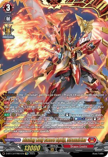 Blazing Holy Sword Equip, Stravairina