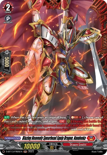 Blazing Heavenly Spearhead Equip Dragon, Nandeeka