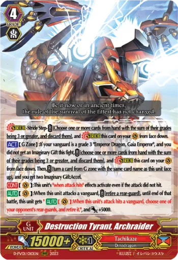 Destruction Tyrant, Archraider