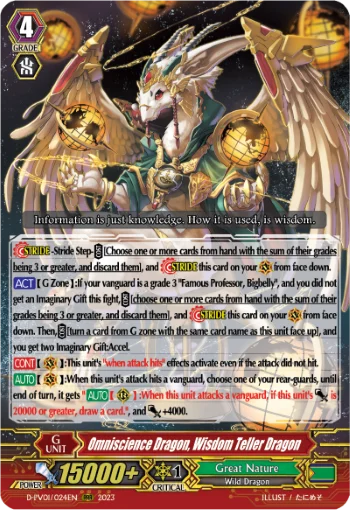 Omniscience Dragon, Wisdom Teller Dragon