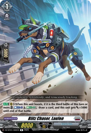 Blitz Chaser, Laufen
