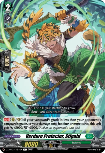 Verdure Protector, Stigald