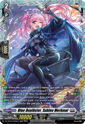 Blue Deathster, Sabine Merkmal