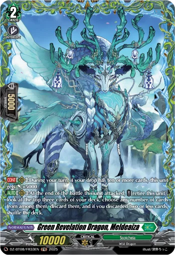Green Revelation Dragon, Meldeaiza