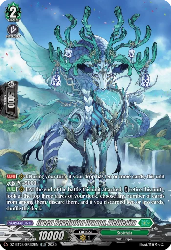 Green Revelation Dragon, Meldeaiza