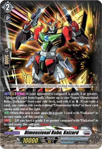 Dimensional Robo, Kaizard