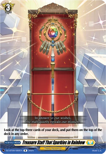 Treasure Staff That Sparkles in Rainbow