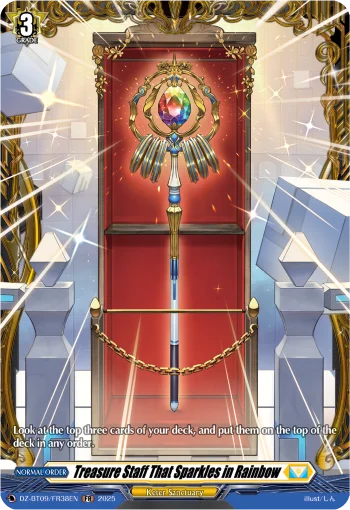 Treasure Staff That Sparkles in Rainbow