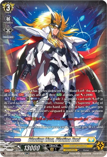 Blazing Lion, Platina Ezel