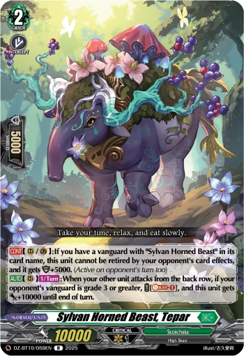 Sylvan Horned Beast, Tepar