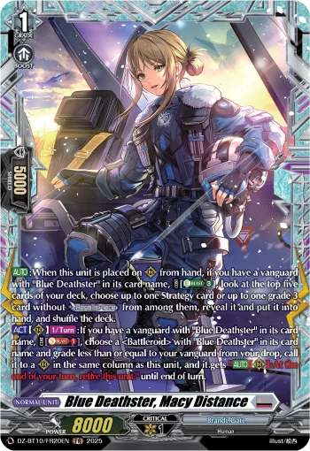 Blue Deathster, Macy Distance