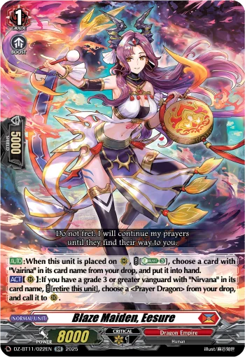 Blaze Maiden, Eesure