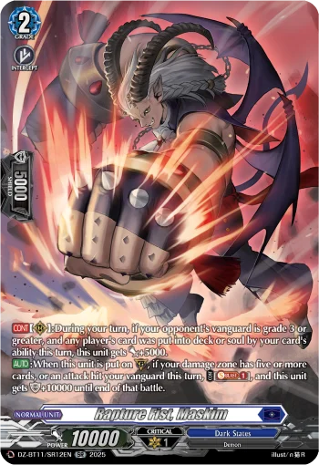 Rapture Fist, Maskim