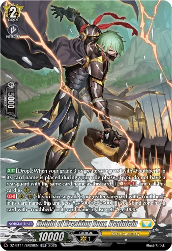 Knight of Breaking Roar, Beslutein