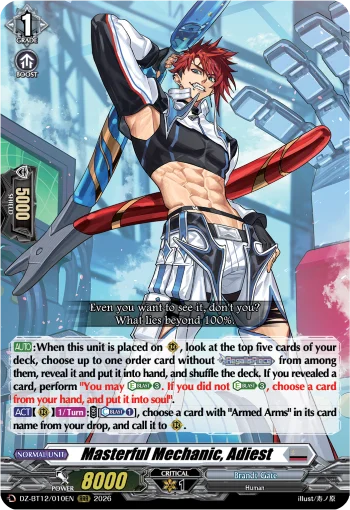 Masterful Mechanic, Adiest