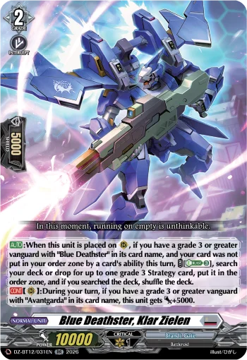 Blue Deathster, Klar Zielen