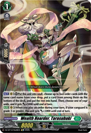 Wealth Hoarder, Tarasubaki