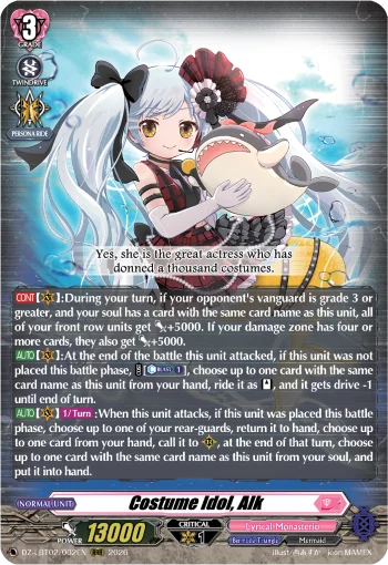 Costume Idol, Alk