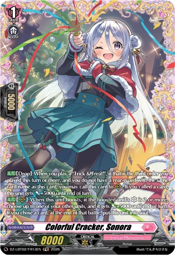 Colorful Cracker, Sonora