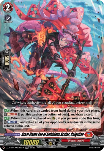 Great Flame Axe of Ambitious Scales, Colgaflan
