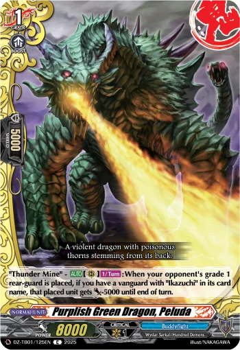 Purplish Green Dragon, Peluda
