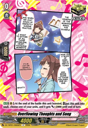 Overflowing Thoughts and Song