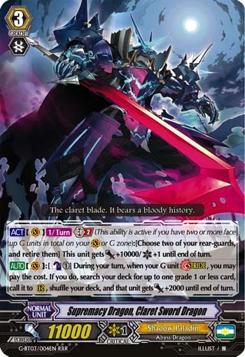 Supremacy Dragon, Claret Sword Dragon