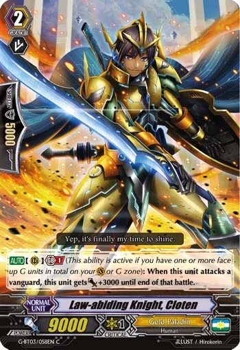 Law-abiding Knight, Cloten