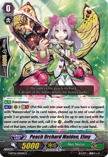 Peach Orchard Maiden, Elmy