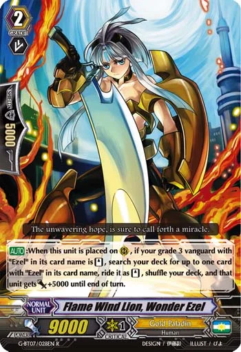 Flame Wind Lion, Wonder Ezel