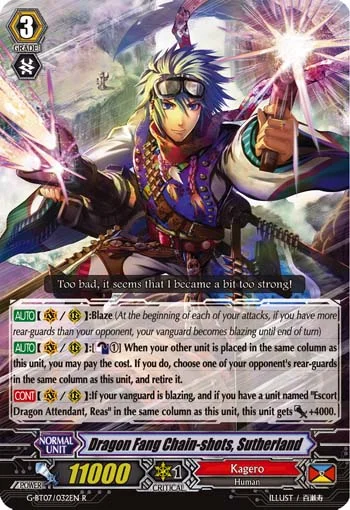 Dragon Fang Chain-shots, Sutherland