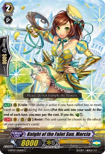 Knight of the Faint Sun, Marcia