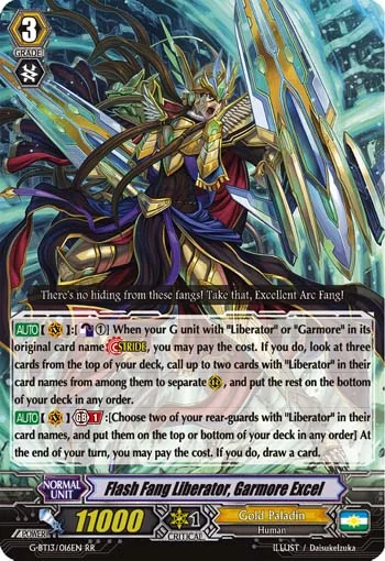 Flash Fang Liberator, Garmore Excel