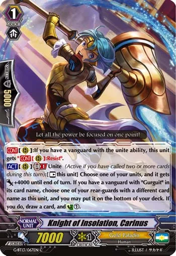 Knight of Insolation, Carinus