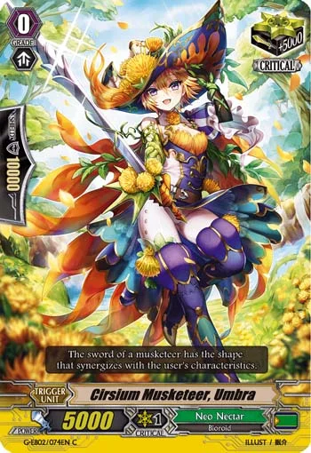 Cirsium Musketeer, Umbra