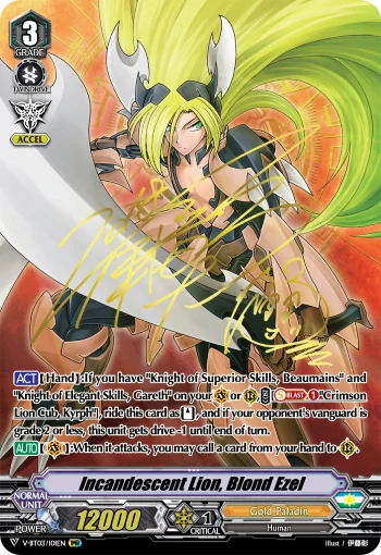 Incandescent Lion, Blond Ezel
