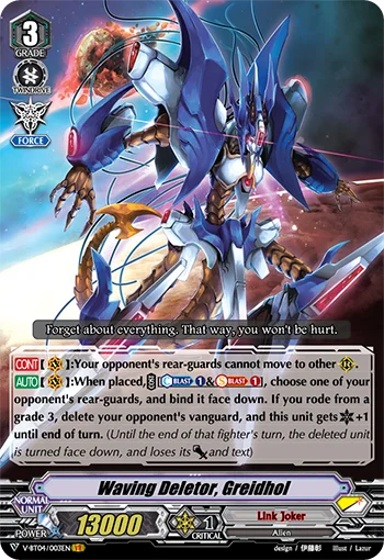 Waving Deletor, Greidhol