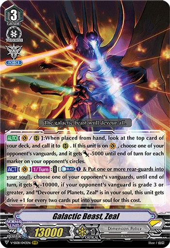 Galactic Beast, Zeal