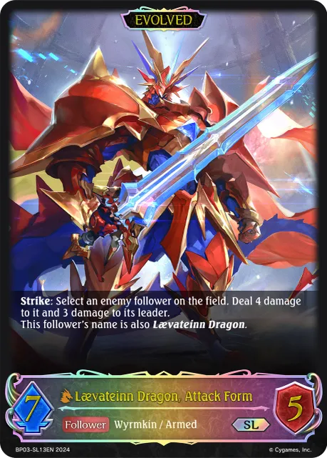 Lævateinn Dragon, Attack Form (Evolved)