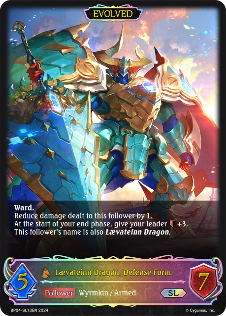 Lævateinn Dragon, Defense Form (Evolved)