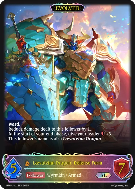 Lævateinn Dragon, Defense Form (Evolved)