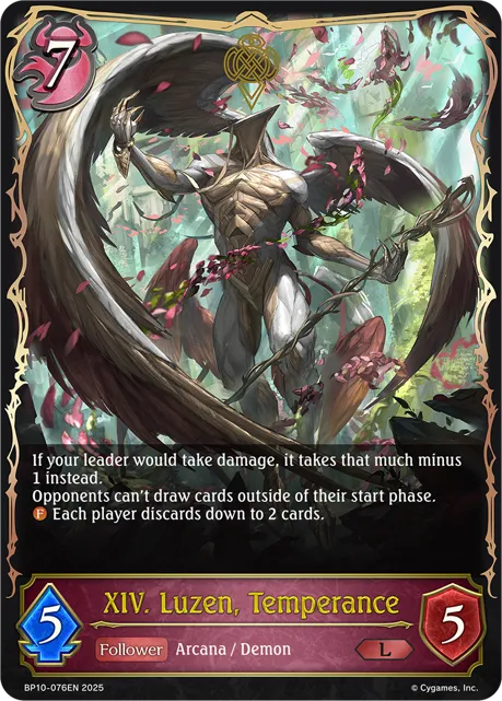 XIV. Luzen, Temperance