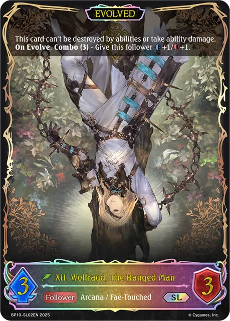 XII. Wolfraud, The Hanged Man (Evolved)