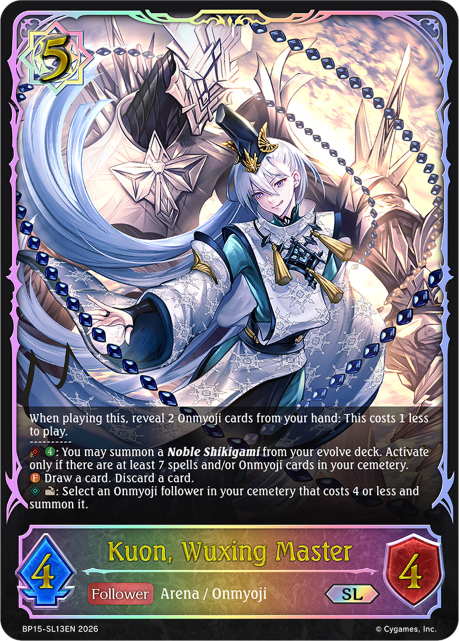 Kuon, Wuxing Master