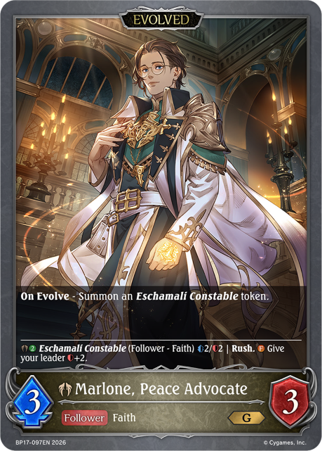 Marlone, Peace Advocate (Evolved)