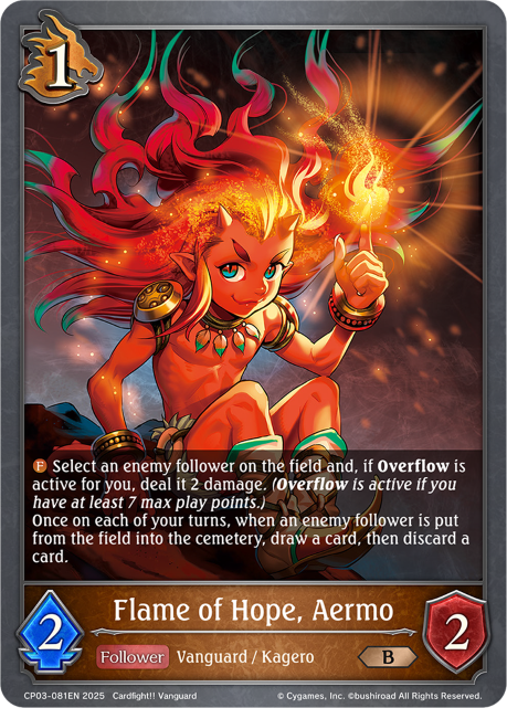 Flame of Hope, Aermo